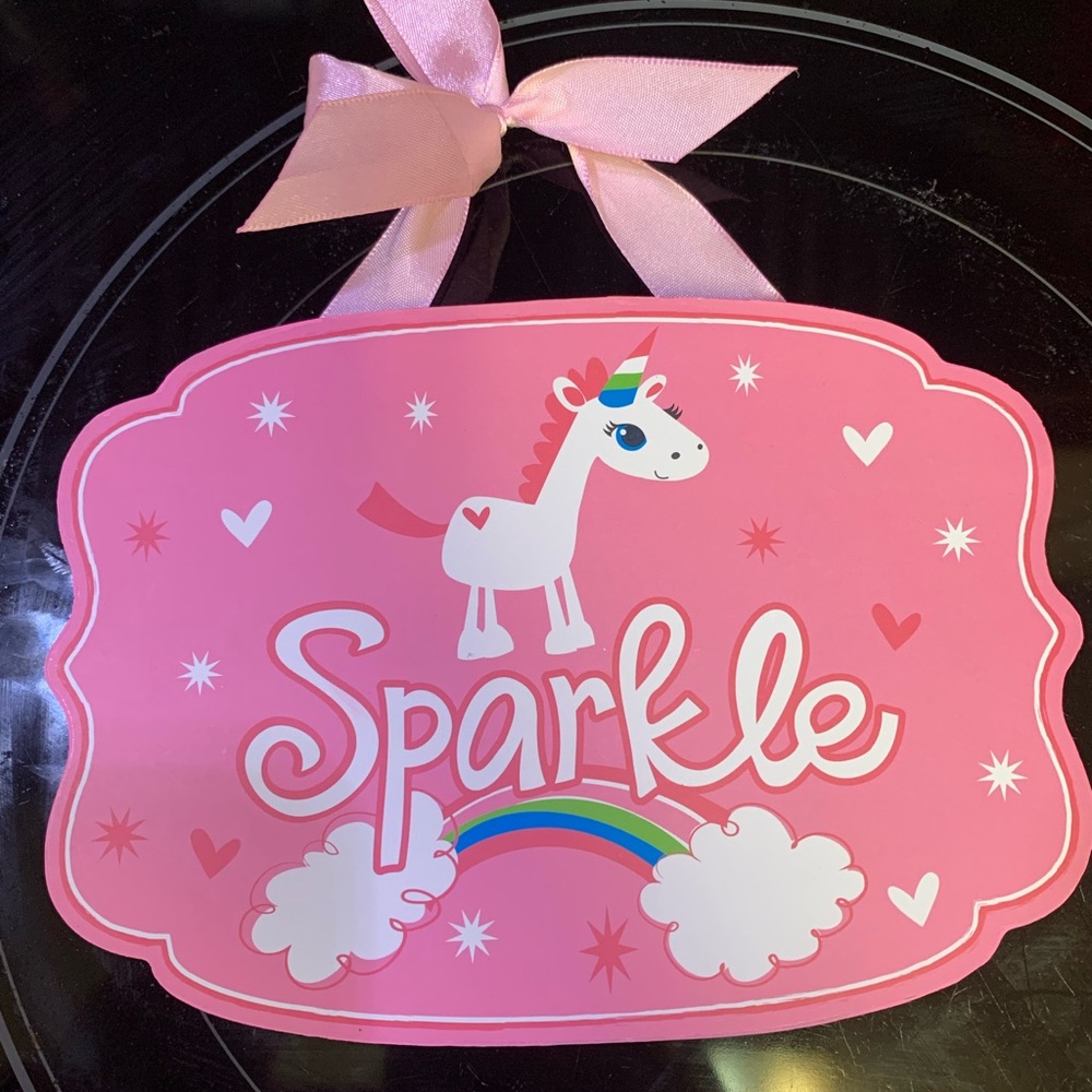 Pink Unicorn Sparkle Sign